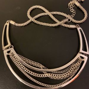 Costume Jewelry Necklace Silver Colored